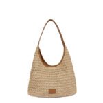 Woven Straw Hobo Shoulder Tote Bag