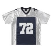 Silver #72 Short Sleeve Football Jersey
