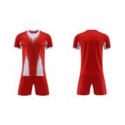 Red White Soccer Jersey Short Set
