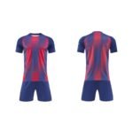 Red‑Blue Striped Soccer Jersey Set