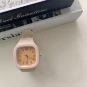 Square Soft Silicone Wrist Watch Casual Analog Quartz Watch - 图片 2