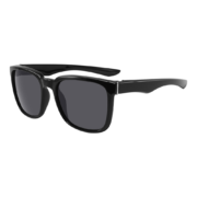 Glossy Black Square Frame Dark Grey Lens Sunglasses