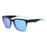 Gradient Square Sunglasses Blue Mirror Reflective Lens Eyewear