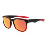 Square Red‑Black Gradient Frame Mirror Lens Sunglasses