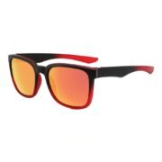 Square Red‑Black Gradient Frame Mirror Lens Sunglasses