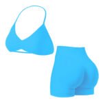 2‑Piece Workout Set Sports Bra & High Waist Shorts