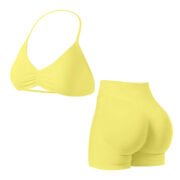 2‑Piece Yoga Set Sports Bra & High Waist Shorts
